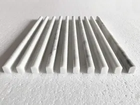 Li Decor 971042791765 Carrara White 10 Pack 1/2 Inch X12 Marble Pencil Liner Tile Polished