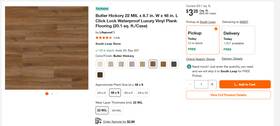 Life Proof 088969137289 Lifeproof Flooring Butler Hickory 22 Mil Vinyl Plank - 52 Cases