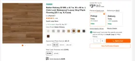 Life Proof 088969137289 Lifeproof Flooring Butler Hickory 22 Mil Vinyl Plank - 52 Cases