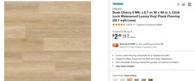 Lifeproof 088969046796 Pallet Sale - Flooring Dusk Cherry 6mil 19 Cases