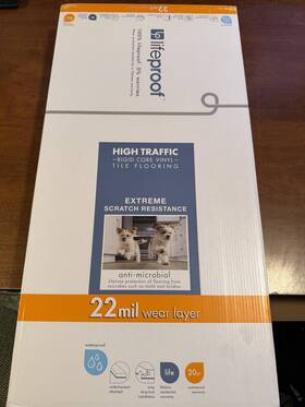 Lifeproof 088969153289 Bent White Terrazzo 22 Mil X 11.9 Inch W 23.8 L Click Lock Waterp