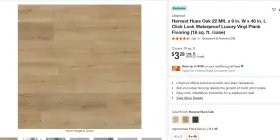 Lifeproof 664646349925 Pallet Sale - Flooring Harvest Hues Oak 22mil 30 Cases