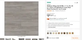 Lifeproof 664646356930 Pallet Sale - Shellman Village Oak 22 Mil Vinyl Flooring 32 Cases