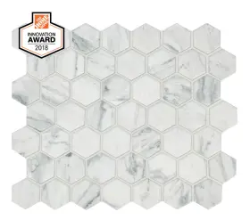 Lp5015hexhd1p2 Lifeproof Carrara 10 Inch X 12 6.35mm Ceramic Hexagon Mosaic Floor And Wall Tile