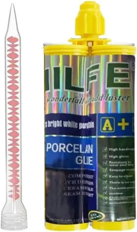 Lirunlai-005 Lirunlai 704444418291 Epoxy Grout Porcelain White Waterproof Auto-mix Dual Tubes Tile 19 Oz
