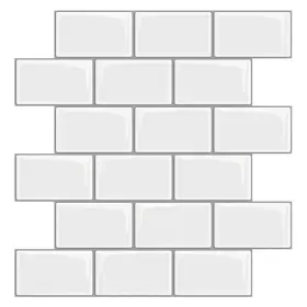 Longking 767550420152 White Subway Tiles Peel And Stick Backsplash On Kitchen