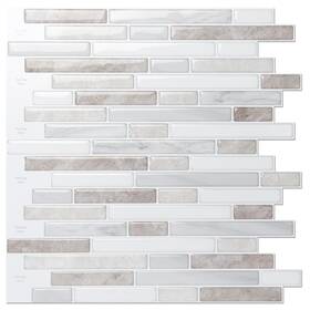 Longking A17lk087 10 Sheet Marble Peel And Stick Backsplash For Kitchen Self-adhesive
