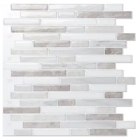 A17lk087 Longking 10 Sheet Marble Peel And Stick Backsplash For Kitchen Self-adhesive