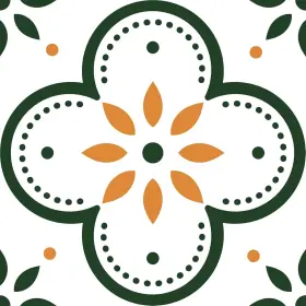 Sgw2 Loriyboe Dark Green And White Collection Peel Stick Tile Stickers