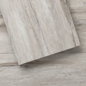 Lucida Surfaces 810051951417 Basecore Peel And Stick Vinyl Floor Tiles Wood Look Winter Box Of 36 Tile