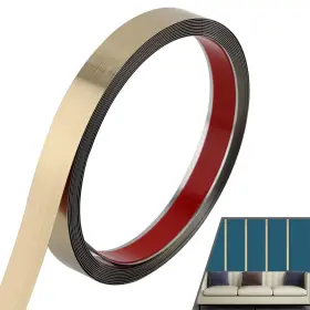 Bj-2.5cm Lunghaa 6m Peel And Stick Metal Finish Molding Trim Stainless Steel Strip For W