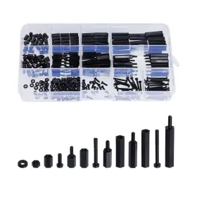 Qx-chy-st320p Lystaii 320pcs M2 Nylon Hex Spacer Standoff Kit Male Female Screw Black