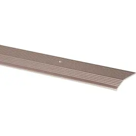 43860 M-d Pewter Fluted 2 Inch X 6 Ft. Aluminum Carpet Trim Bar Extra Wide