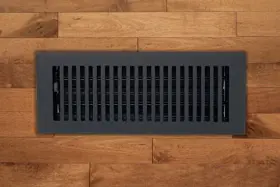 Mck-408-txb-c Madelyn Carter Contemporary Black Adjustable Floor Vent Cover 4x8 Air Register Booster