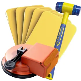 4us-dibanxipan-chuizi Magicbox 762168232708 Floor Gap Fixer Tool With 5pcs Sticky Pads And Rubber Mallet For Flo