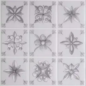 Main Street 445049539501 10.5 In X Painted Decorative Vinyl Peel And Stick Wall Tile 4-pack