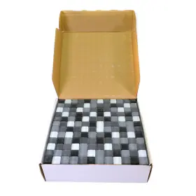 Asg070609-add2 Maniscalco Lot Of 11 Storm Frosted Glass Tile 23x23x8mm 1.0sq.m