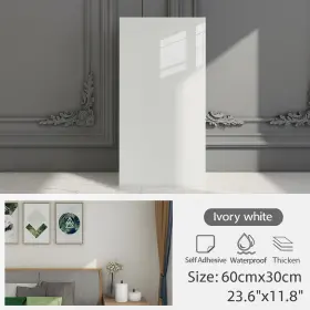 Dm31-5-e Marblease 12 Inch X24 Peel And Stick Floor Tile Waterproof Vinyl Box Of 20 Tiles Ivory White