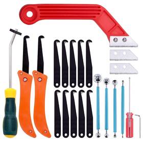 Mardatt M-309 Grout Remover Kit - 22 Pcs Includes Saw Screwdriver Dotting Tools Ca