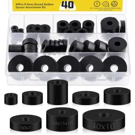 M1058 Mardatt 40pcs 8 Sizes Round Rubber Spacer Kit Multi Purpose Spacers Anti M1058 Mardatt 40pcs 8 Sizes Round Rubber Spacer Kit Multi Purpose Spacers Anti