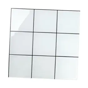 Matchtile 744110600551 Glass Tiles Peel And Stick Backsplash Square White