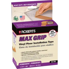Max Grip 075378505402 1-7/8 Inch W X 50 Ft. L Vinyl Floor Installation Tape 50-540 Pack Of 12