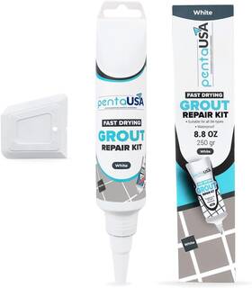 Mcs Home Goods 744759656629 Pentausa Tile Grout Repair Kit - White Filler Triple Protection Fast Dry