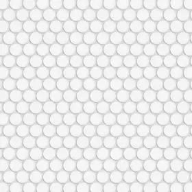 Merola Tile 445038153190 Hudson Penny Round Matte White 12 Inch X 13 Porcelain Floor And Wall Mosaic T