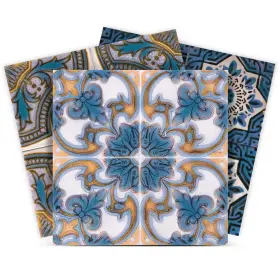24-tiles Mi Alma 445005155158 Blue White And Yellow H408 6 Inch X Vinyl Peel Stick Tile