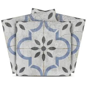 Mi Alma 722713892023 Black Steel Blue And Light Gray R62 12 Inch X Vinyl Peel Stick Tile