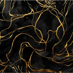 Mi Alma 810086836758 Gold And Black 4 X Inch Vinyl Peel Stick Tile 24 Tiles 2.67 Sq. Ft./pack