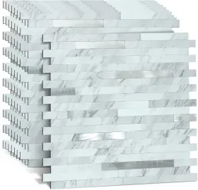 Midcard 705353530845 10 Sheets Peel And Stick Backsplash Pvc Wall Tile For Kitchen