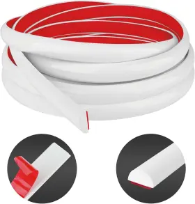 Miuwauer 744110634761 20 Ft Peel And Stick Trim Flexible Self-adhesive Tile Edge Semicircle Waterproof