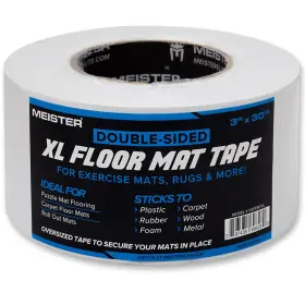 1130fmtxl Mma Double-sided Xl Floor Mat Tape - Secures Exercise Mats And Rugs In Place 3in X 3