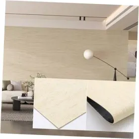 Na-pws-2500901-yl Modern Wall Decor 3d Panels Peel And Stick 23.82 Inch X110 Pvc Faux Travertine 110 X 23.8 Yl