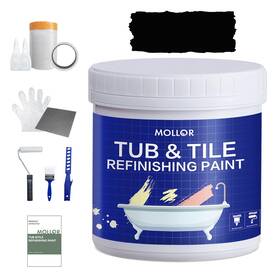 Mollor Tilepaint-ml007-1kg-bk Tub And Tile Refinishing Kit With Tools 35oz White Paint Water Based