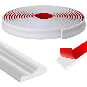 Sfdvb96 Moonoom 20 Ft X 1.1 Wall Decoration Molding Trim White Self-adhesive 3d Chai