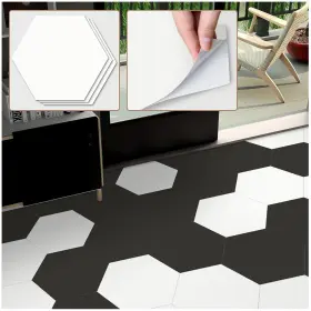 Ft1374-20ht Morcart 20 Pcs Peel And Stick Floor Tile Hexagon Waterproof Vinyl Flooring Ft1374-20ht Morcart 20 Pcs Peel And Stick Floor Tile Hexagon Waterproof Vinyl Flooring