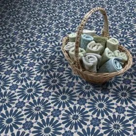 Ctp54-03 Moroccan Mosaic & Tile House 782971515553 Alhambra Handmade Navy Blue/white/purple Ctp54-03 Moroccan Mosaic & Tile House 782971515553 Alhambra Handmade Navy Blue/white/purple