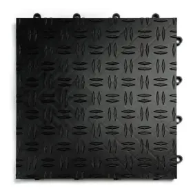 G90024blak Motordeck Tile Garage Flooring 12 Inch X12 Diamond Black Modular Outdoor 24-pack