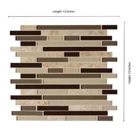 Msi 1000009234 Amalfi Cafe Interlocking 12 Inch X Glossy Porcelain Glass Wall Tile