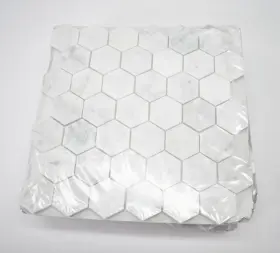 1004524818 Msi Lot Of 6 Carrara White 2 Inch Hexagon Honed Marble Mesh Mounted Mosaic Tiles 1004524818 Msi Lot Of 6 Carrara White 2 Inch Hexagon Honed Marble Mesh Mounted Mosaic Tiles