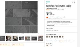Msi 747583027917 Montauk Black Slate Rectangle 12in X 24in Natural Textured Stone Floor/wall Tile