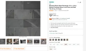Msi 747583027917 Montauk Black Slate Rectangle 12in X 24in Natural Textured Stone Floor/wall Tile