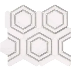 Lx11 Msi 747583090812 Marble Tile 13 Inch W Polished Mosaic Indoor/outdoor Flat In White