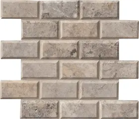 Amz-md-00127 Msi Silver Honed Travertine Mosaic Tile 12 Inch X 10 Sq. Ft. For Backsplash Bathroom