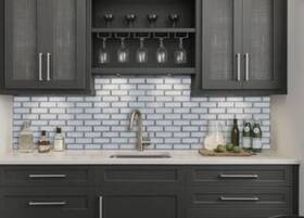 Msi Amz-md-00388 Ice Bevel 12x12 Inch White-cool Glass Subway Tile Contemporary Style