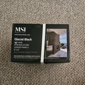 Mglablk66cor Msi Glacial Black Ledger Panels 6 Inch X Marble Wall Tile 2.5 Sq. Ft./case