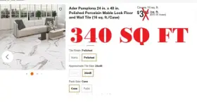 Nadepam2448p Msi 340 Sq-ft Ader Pamplona 24 X 48 Polished Porcelain Mable Look Floor Wall Tile