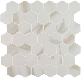 Ncal2x2hex Msi Calacatta - 2 Inch X Hexagon Mosaic Tile Matte Marble
